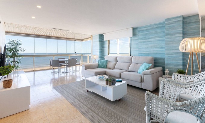 Grau i Platja Apartment | Panoramic Seaviews throughout Condo. Luxury remodeled AIRCO- WIFI FREE. AG BERMUDAS 7A
