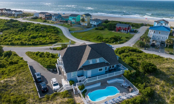 Holden Beach House | Panoramic View Steps from Beach - 4BD/4.5BA with Private Swimming Pool