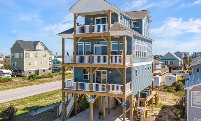North Topsail Beach House | Pasture to Paradise #126 - Private Pool, Ocean Views, Dog Friendly, Elevator!