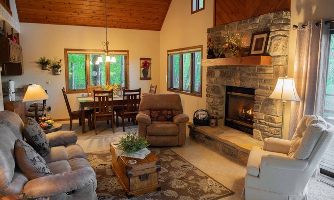 Baileys Harbor Ski Chalet | Peace And Tranquility Setting In The Woods!