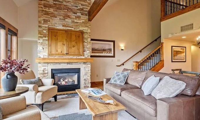 Tamarack Condo | Peaceful 2 BR Condo with Fireplace and Patio