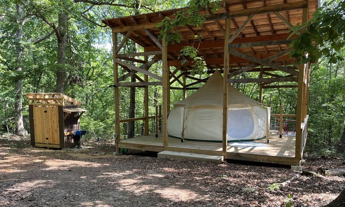 Landrum RV Rental | Peaceful Belle Tent on 32 acre private farm 1 mile from downtown Landrum