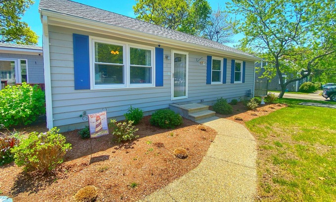 Teaticket House | Peaceful Cape Cod home with deck, grill, air hockey, pool table, & fast WiFi
