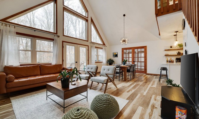 Riverside Estates Ski Chalet | Peaceful Chalet w/Fireplace I Hot Tub I Fire Pit
