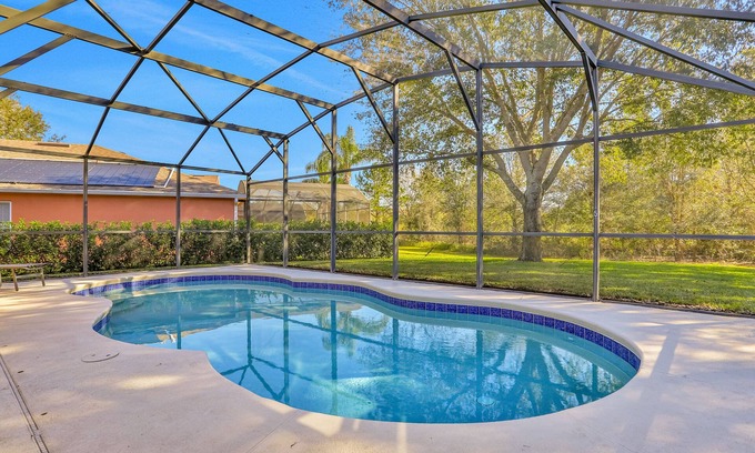 Silver Creek House | Peaceful home with an enclosed patio, pool, grill, washer/dryer, & AC