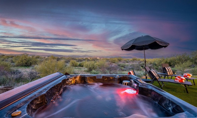 Rio Verde Foothills House | Peaceful North Scottsdale Home- Sleeps 13, Hot Tub, Pool Table, Pets Welcome