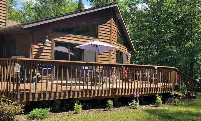 Iron River House | Peaceful Wooded Retreat Offering Immediate Access to all Trails and Area Lakes!