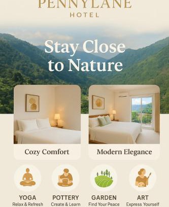 Tapovan Apartment | Pennylane Hotel - Aesthetic Mountain View Rooms With Tropical Garden, Netflix, Pottery Studio, Free Airport Pickup for 7 or more nights stay, 2 minute walk to ganga river in tapovan