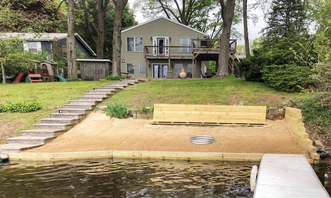 Sister Lakes House | Perfect Getaway! Family Friendly, Private Sand Beach, Clean and Beautiful