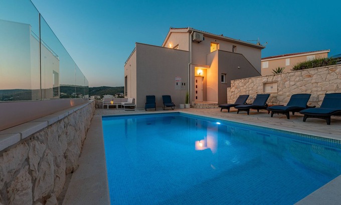 Razanj Apartment | "Perfect runaway" in quiet bay with sea view and heated pool -app for 3 - Mona 6