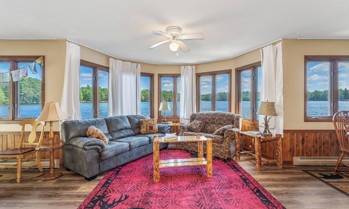 Three Lakes Cabin | Perfect Water View 2 Bed Cabin on Deer Lake in Three Lakes, Booking for summer