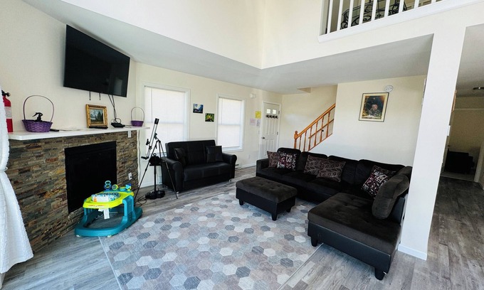 Hamlin Ski Chalet | Pet friendly house with firepit, indoor fireplace, game room, ping-pong, & BBQ