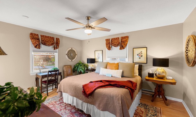 Weaverville Cottage | Pet-Friendly Mountain View Cottage - Large deck & views of Blue Ridge Mtns.