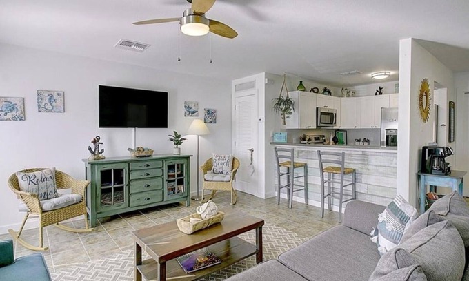 Cinnamon Shore Condo | Pet Friendly, Second Floor Condo, Shared Pool and Grill, Boardwalk