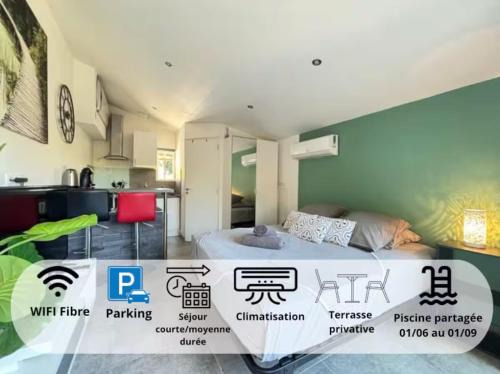 Gignac-la-Nerthe Apartment | Petit Cocon Cosy avec Terrasse
