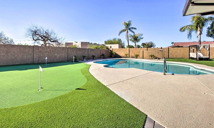 Paradise Valley Village Villa | Phoenix Villa: Backyard Oasis w/ Pool & Games