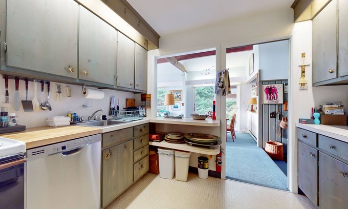 Peru House | Picturesque, Euro-style ski chalet with beautiful setting, deck & fireplace