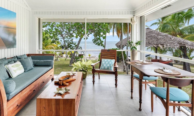 Breakers House | Piece of Mine Green: Beach Cottage on 200-feet of Shoreline w/Screened Porch, Snorkeling + Hammocks