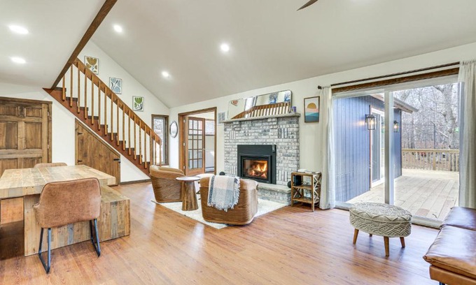 Bushkill House | Pocono Mountain Family Home with Deck and Grill