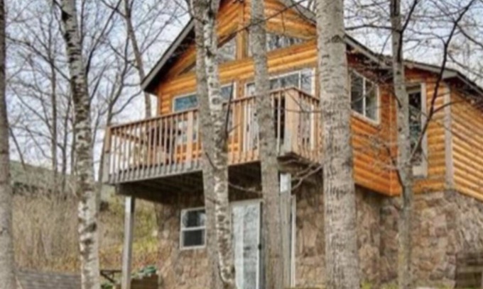Outing Cabin | Pontoon Onsite for Rent - Lakefront cabin on 1700 acre lake by ATV trails
