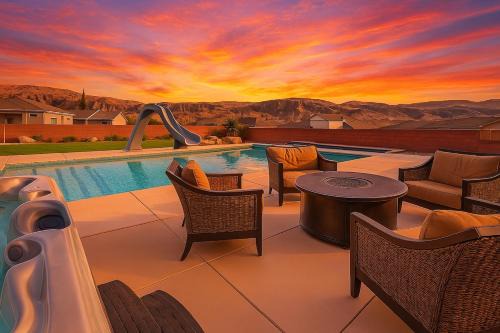 La Verkin House | Pool & Hot Tub & Fire Pit & Water Slide