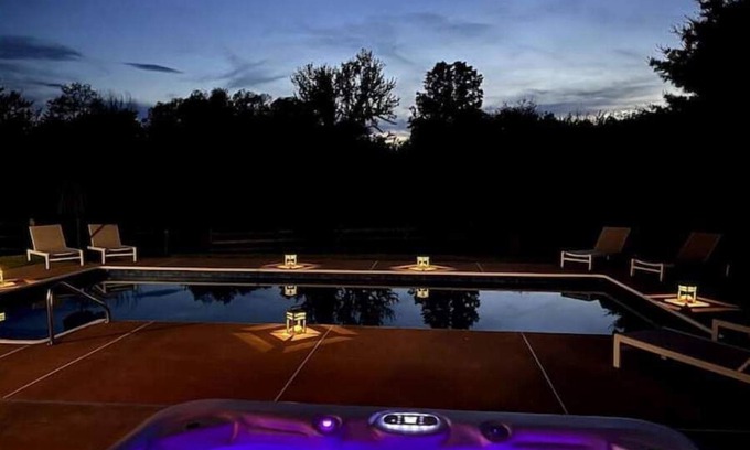 Ghent House | Pool, HotTub, Firepit, Views @ Scenic Country Home