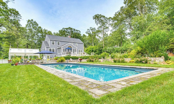 Stevenson House | Pool, Sunroom & Gardens: Luxe Sandy Hook Home!