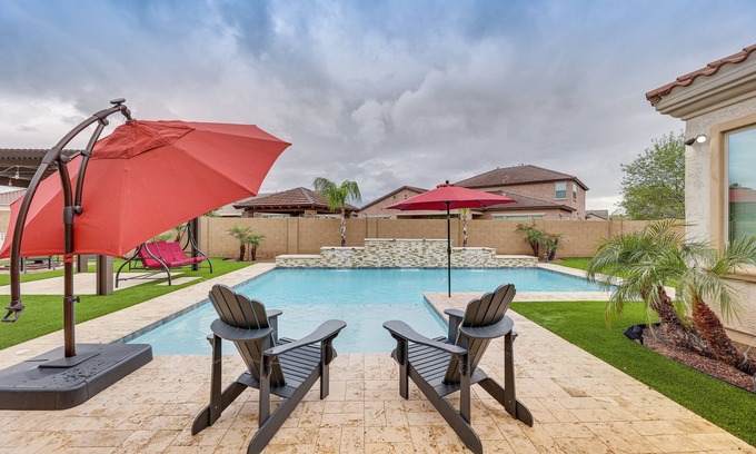 Queen Creek House | Poolside Relaxation: Queen Creek Oasis w/Fire Pit