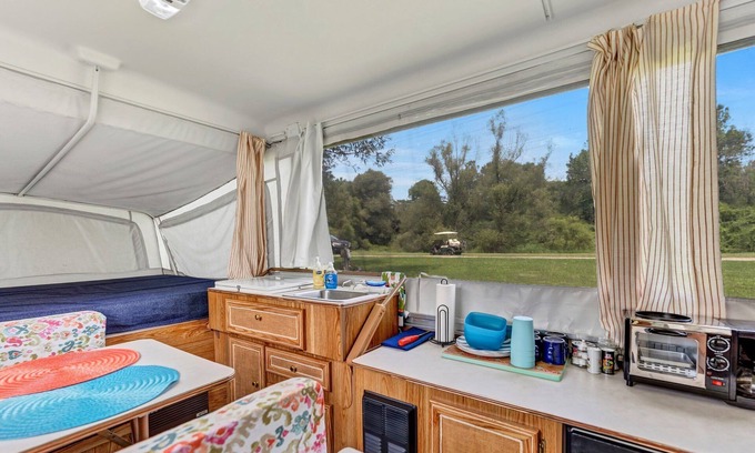 Black Creek RV Rental | Pop Up Camper on Ischua Creek @ Campground Adventures