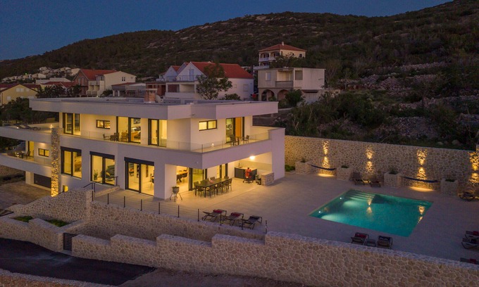 Vinjerac Villa | Premium Luxury villa Sea Star with breathtaking view near the sea + big pool