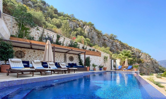 Kalkan Villa | PREMIUM Villa Yar, Huge Private Heated Pool & Jacuzzi. All Rooms Sea View