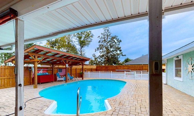 Callaway House | Prime home with private pool, firepit, & home office - dog-friendly