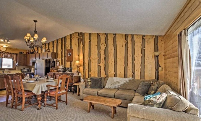 Ironwood Apartment | Private and cozy Townhouse #102 in the Townhouse Village at North Ironwood Acres resort on the Black River Scenic Byway. Beautiful wood theme through out with wood burning fireplace and onsite Laundry. Sleeps 1-6. DOG FRIENDLY!