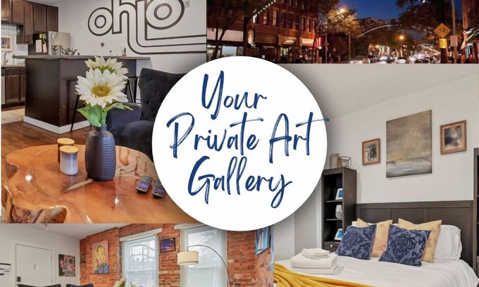 Short North House | Private Art Gallery w/FREE Parking near Conven Ctr