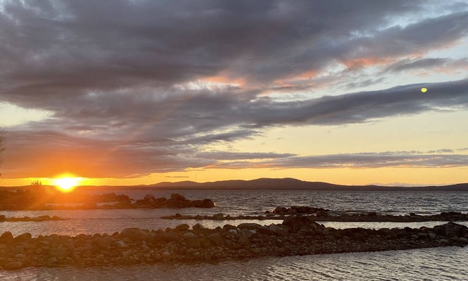South Casco Cottage | Private Beach Sunset Views Getaway on Sebago Lake