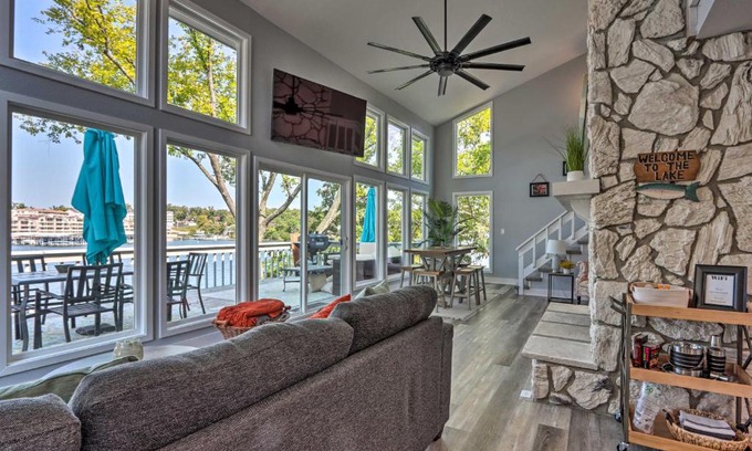 Lake Ozark House | Private Boat Dock and Deck Lakefront Home!