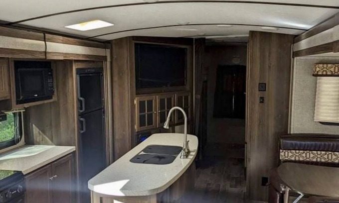 Litchfield House | Private camp site on Sand Pond, nicely furnished RV & your own private dock!