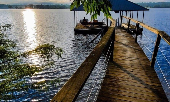 Almo House | Private dock on Kentucky Lake, views of the water from every room in house