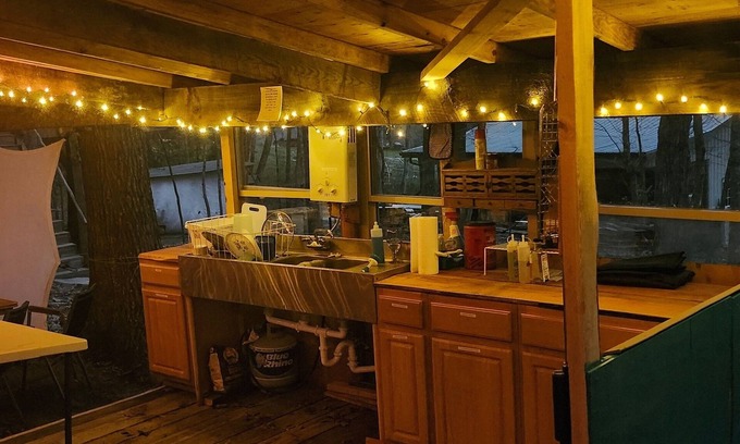Ozone RV Rental | Private East Tennessee Glamping Cabins in a Treehouse Campground Pet Friendly