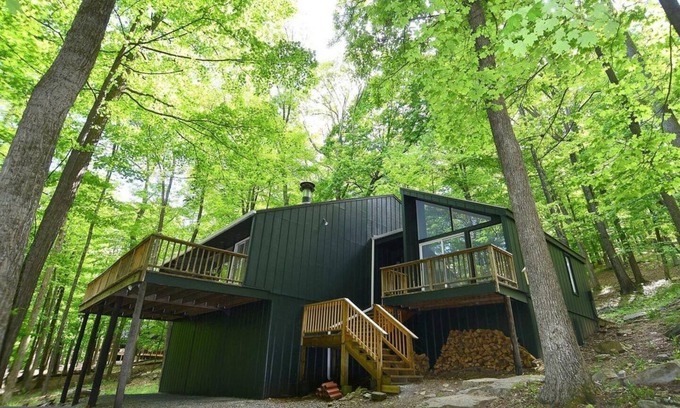Berkeley Springs Cabin | Private hot tub, wooded, EV charger, pet-friendly