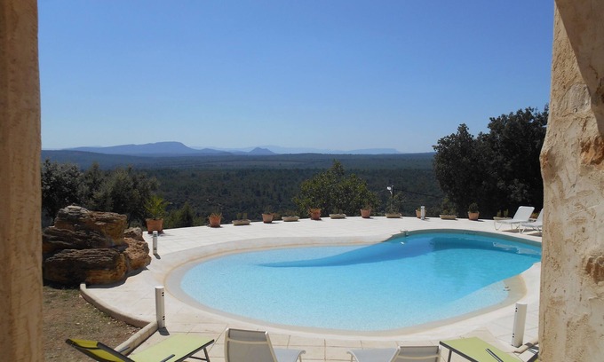Moissac-Bellevue House | PRIVATE HOUSE AND POOL NEAR THE GORGES DU VERDON EXCEPTIONAL VIEW