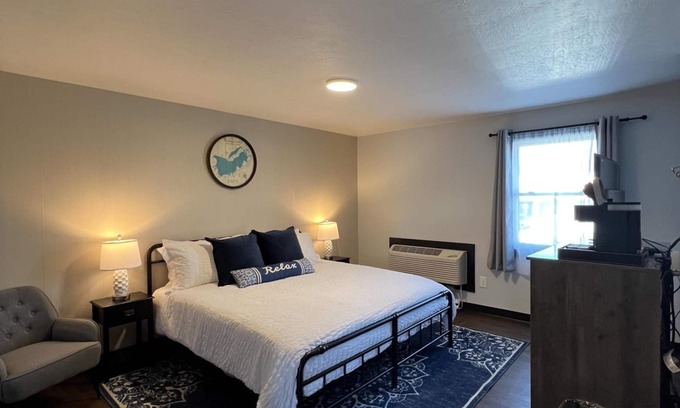 North Muskegon Apartment | Private King Studio Close to the Action and Recently Renovated