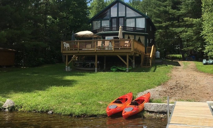 Lincoln House | Private Lakefront Cabin With Dock, Loons & Sunset Views