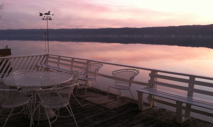 Livonia Center House | Private Lakefront Retreat – Stunning Views, Sunset Deck, Kayaks & Seasonal Dock!