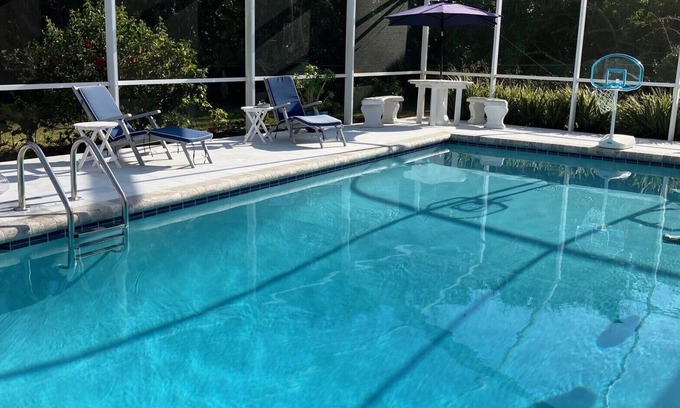 Regency Manor Estates House | Private/Peaceful Pool Home. Easy Walk to Beach!