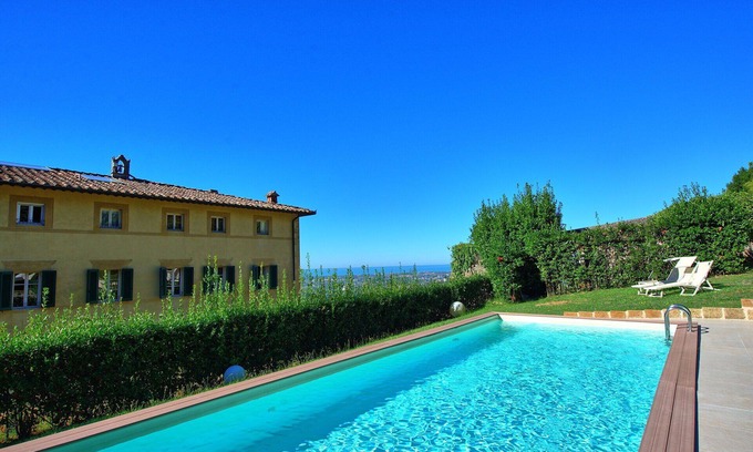Camaiore Villa | Private Villa with A/C, private pool, WIFI, hot tub, TV, patio, panoramic view, close to Viareggio