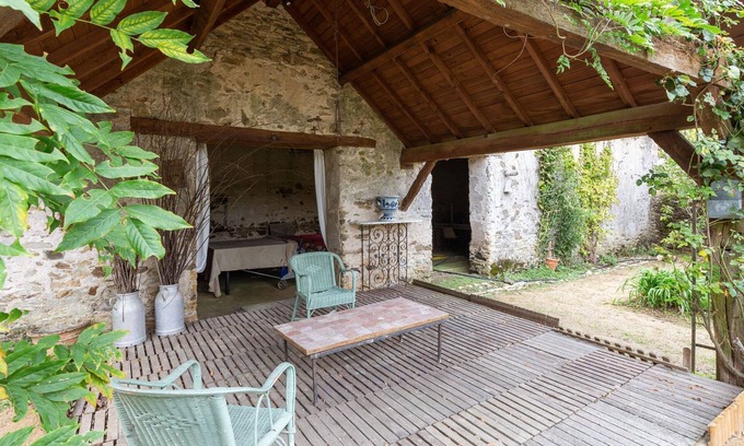 Saint-Laurent-des-Mortiers House | Quaint Holiday Home in Loire France with Garden