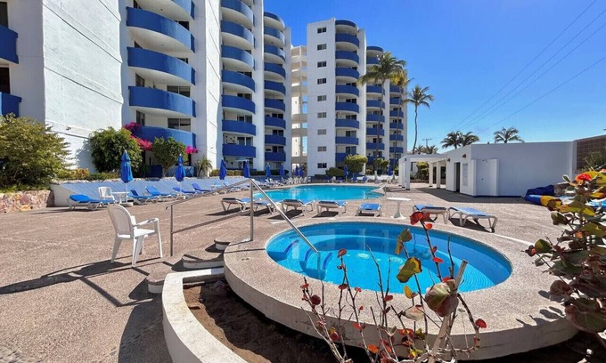 Marina Mazatlan Apartment | Quiet apartment with pool right on the beach By GPS