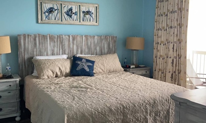 Thomas Drive Condo | Quiet, Beach Facing Master Bedroom! Spectacular Views!