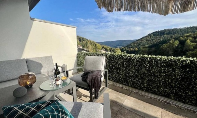 Bad Herrenalb Apartment | Quiet living in the Black Forest with panorama view